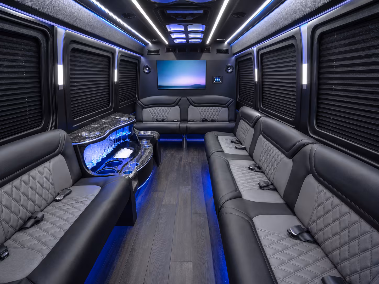 warren party bus interior
